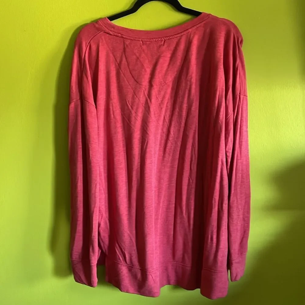 State Of Nine Red & White Long Sleeve Holiday Sweatshirt Size L